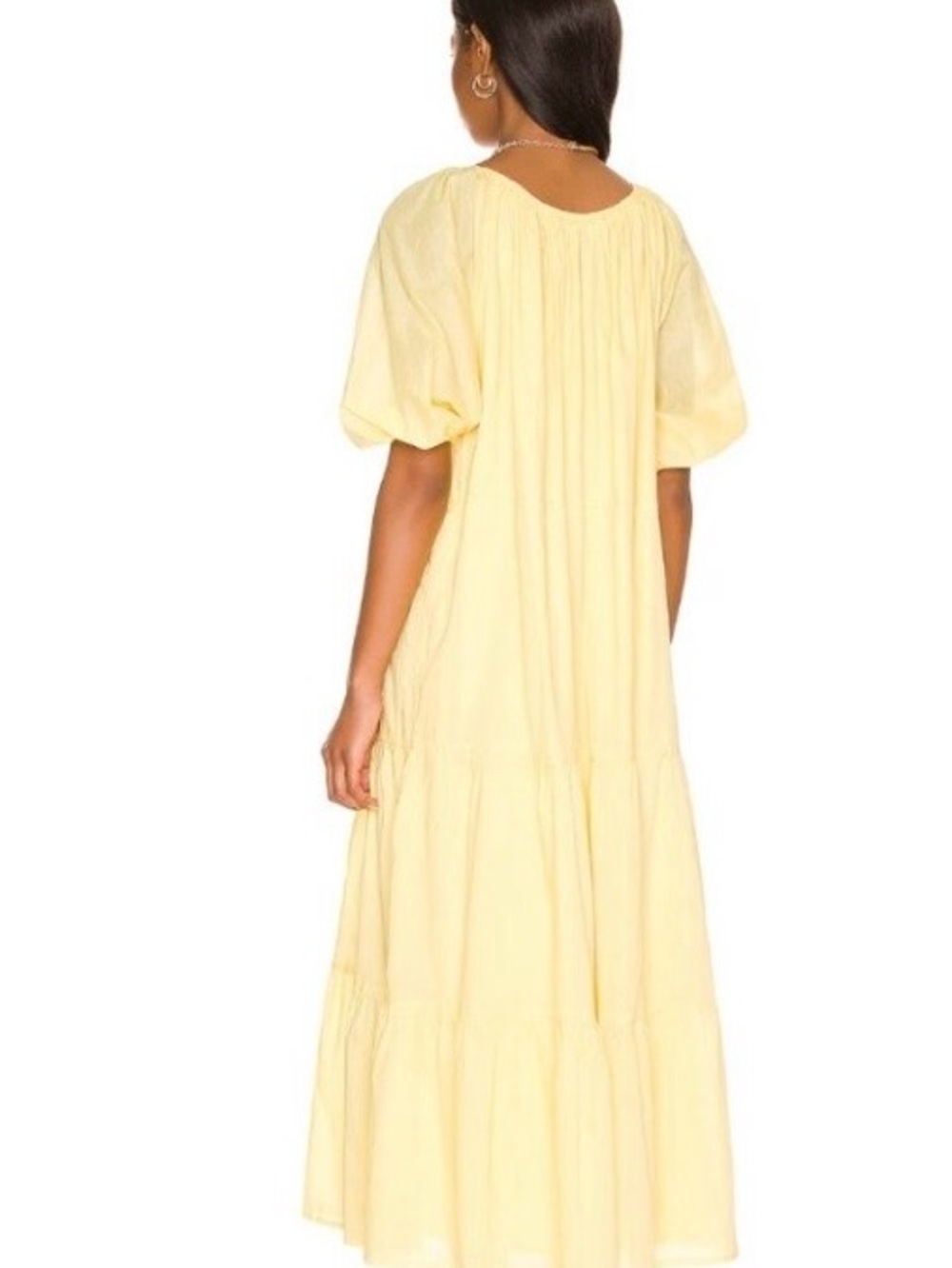 Faithfull the Brand Marlowe Yellow Puff-Sleeve Maxi Dress - Picture 2 of 9